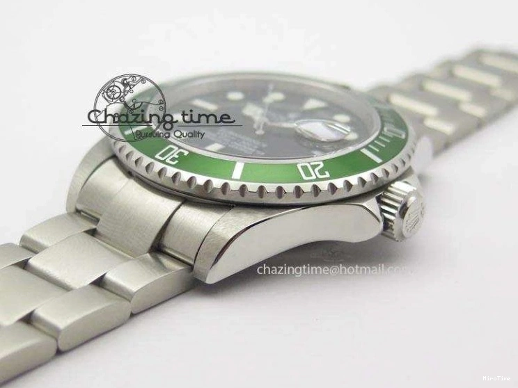 MiroTime 0419 Submariner BP Maker 16610 Green Dial On SS Bracelet A Bright 3870